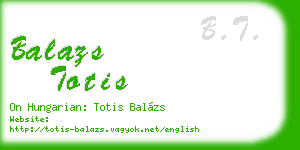 balazs totis business card