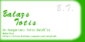 balazs totis business card